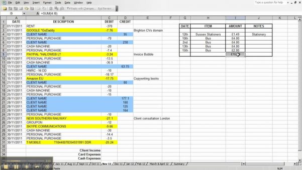 Simple Bookkeeping With Excel Basic Bookkeeping Spreadsheet Bookkeeping Spreadsheet Spreadsheet Templates for Business Bookkeeping Spreadsheet Templat