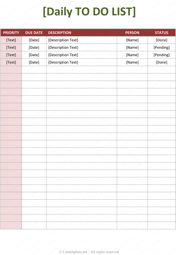 Task Spreadsheet Template Spreadsheet Templates For Business Task 