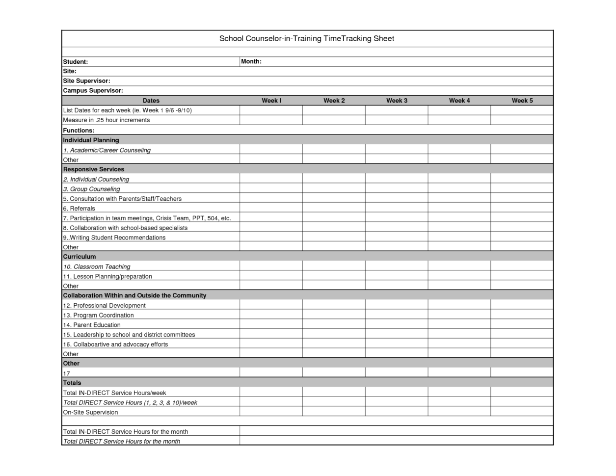 free time study template excel download