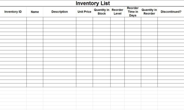 Free Printable Inventory Sheets Inventory Spreadsheet Templates Spreadsheet Templates for Business Inventory Spreadshee