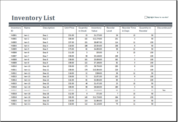 Inventory Management Excel Format Free Download Sample Excel File Inventory Excel Spreadsheet Templates Microsoft Spreadsheet Template Inventory Spreadsheet Spreadsheet Templates for Busines