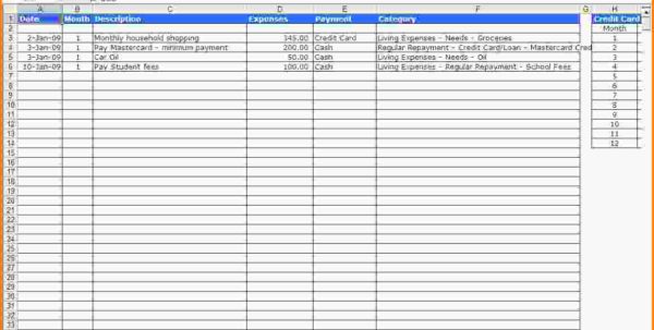 simple expense report excel