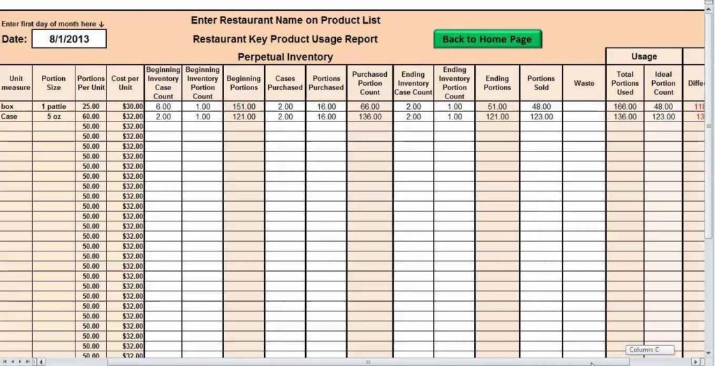 Inventory Spreadsheet Template Excel Product Tracking Inventory