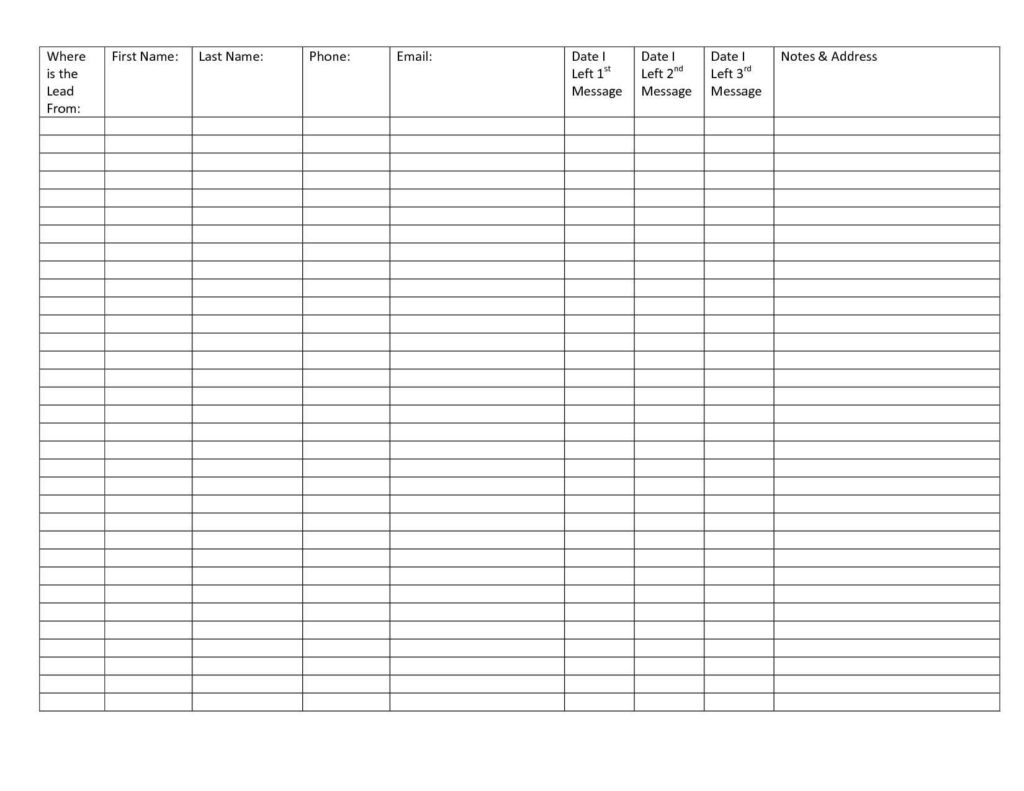 Printable Blank Excel Spreadsheet Templates1 Db Excel