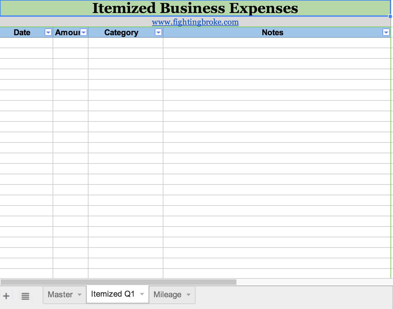How To Make A Small Business Expense Spreadsheet