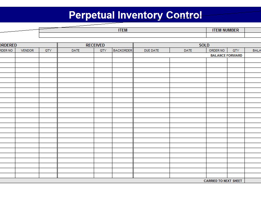 Excel Inventory Sheets Templates