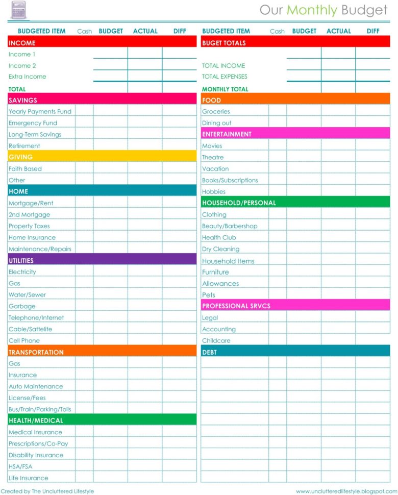 finance planner excel