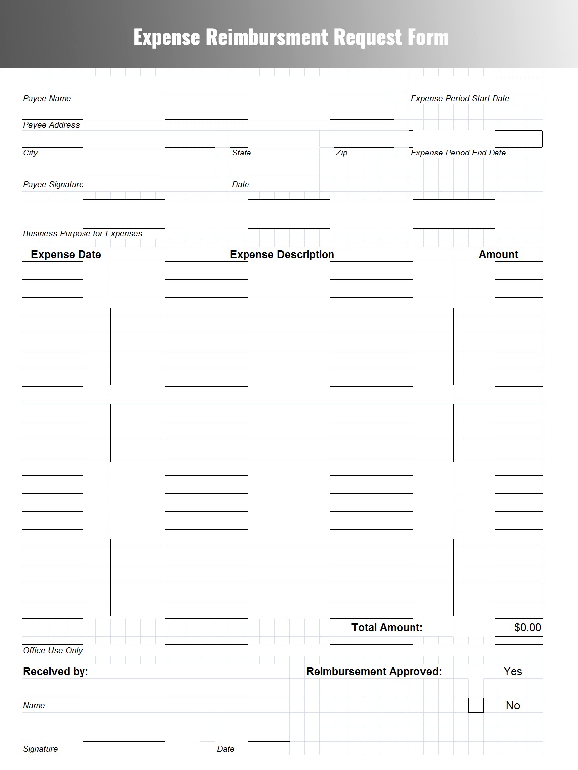 Generic Expense Report 1 Expense Spreadsheet Spreadsheet Templates for Busines Travel ...