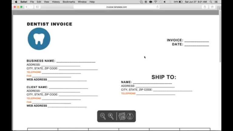 Dental Invoice Template Db Excel