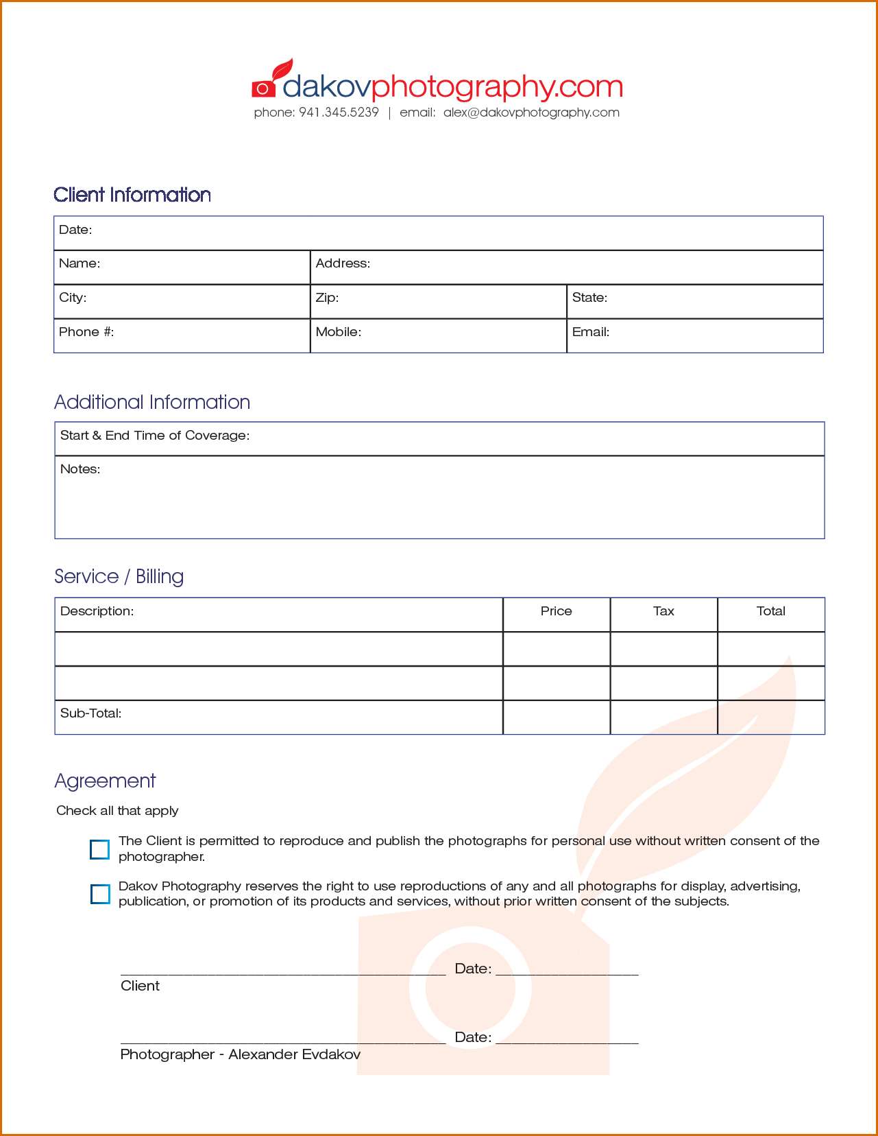 Photography Invoice Template Spreadsheet Templates for Busines