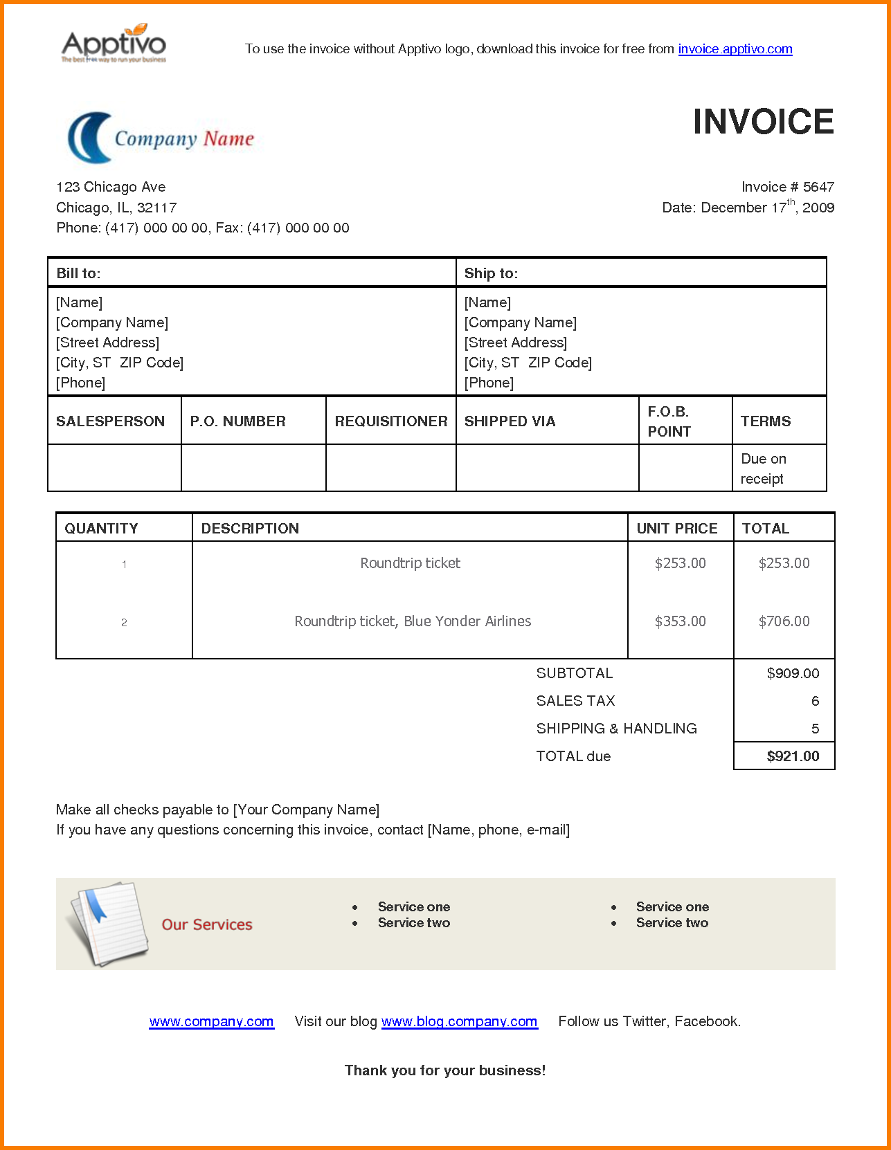 Invoice Templates For Microsoft Word Spreadsheet Templates For Business 