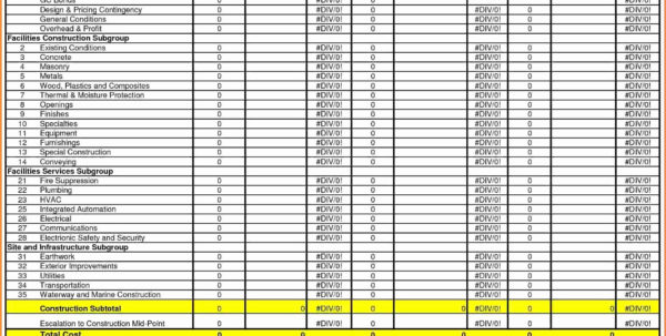 50 Luxury Building Construction Estimate Spreadsheet Excel Download To