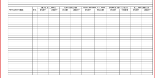 Blank Trial Balance Sheet Excel Spreadsheet Template blank trial