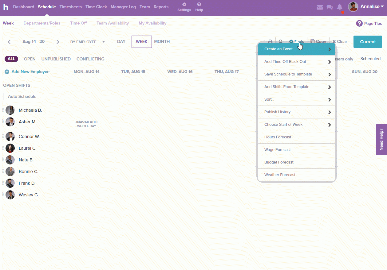 Employee Schedule Format Example Of Spreadshee Employee Schedule