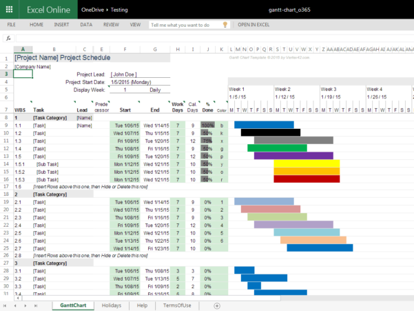 Gantt Chart Template Excel 2010 Free Download Example Of Spreadshee 