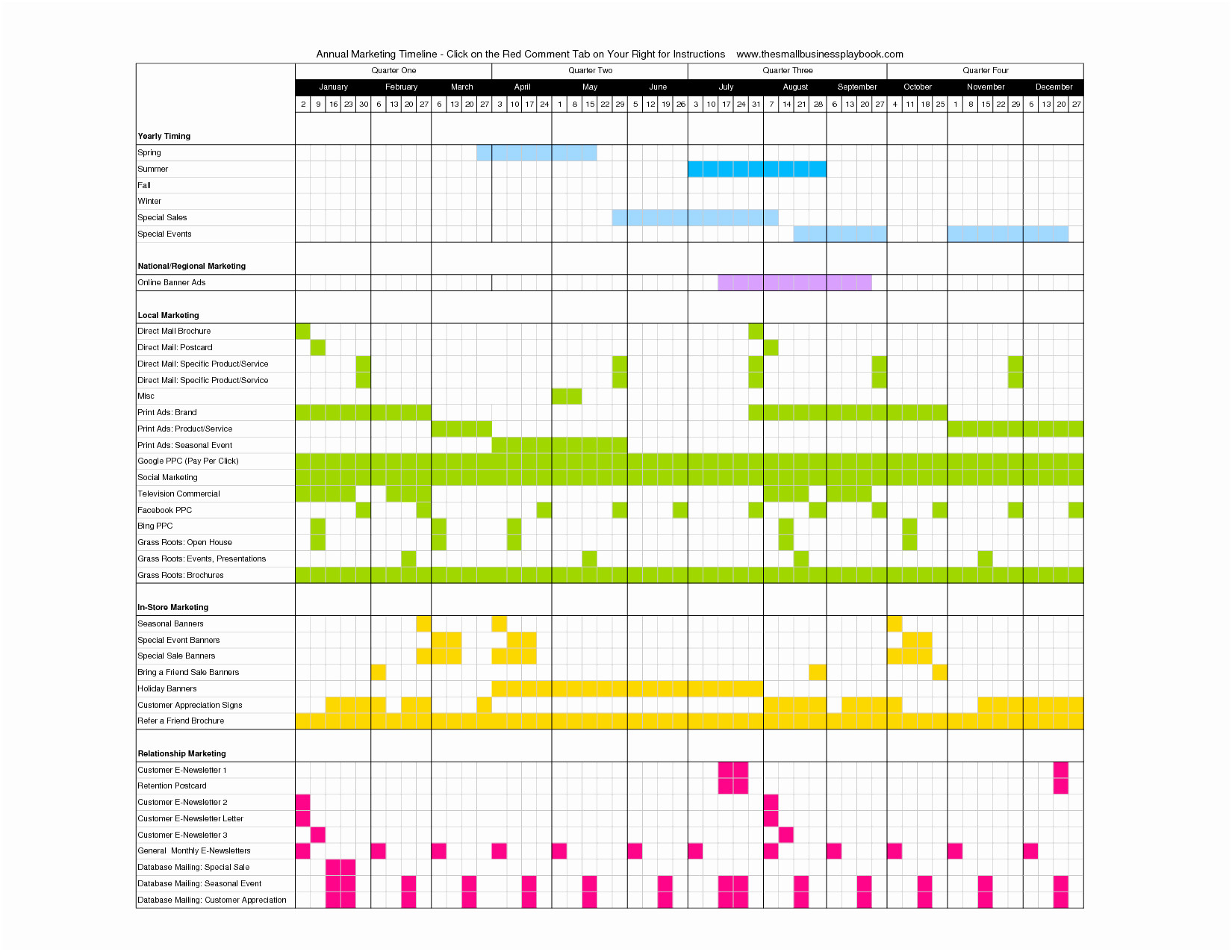 Marketing Campaign Calendar Template Excel Example Of Spreadshee 