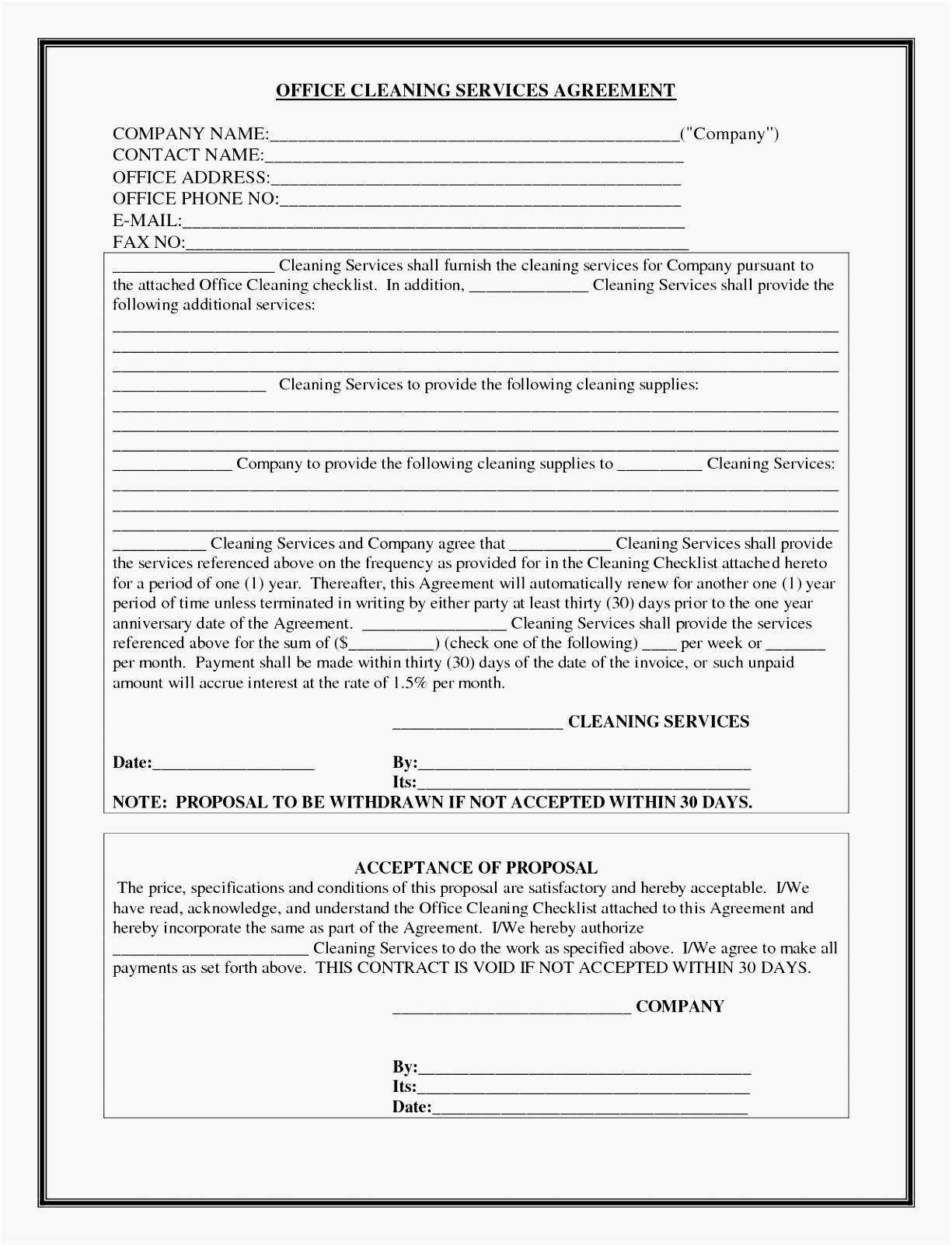 Project Management Contract Template 5 Facilities Management With 