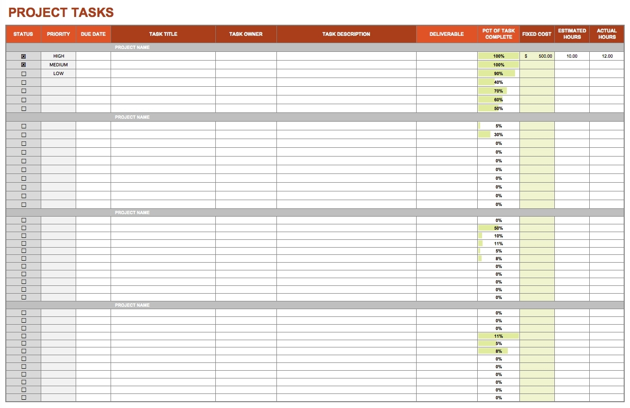 Daily Task Tracker Spreadsheet Tracking Spreadshee Daily Task Tracker