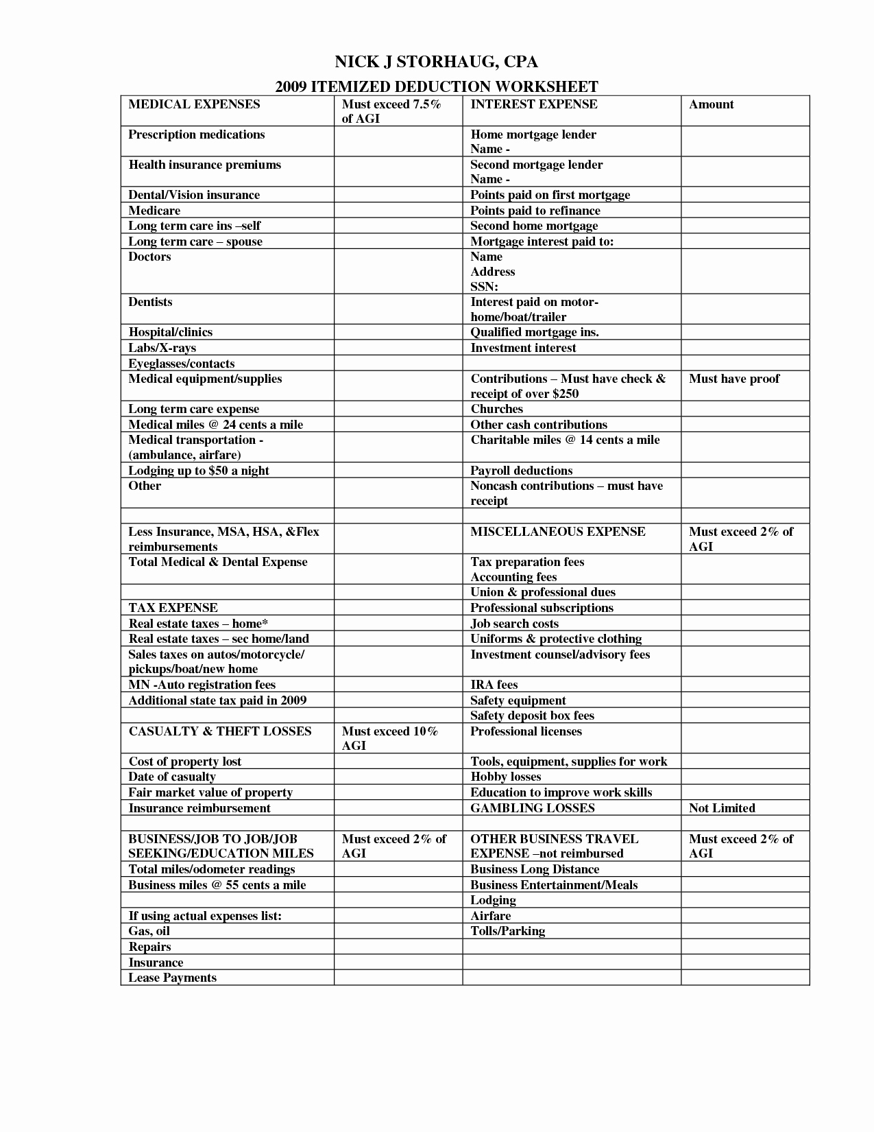 Business Expense Deductions Spreadsheet Business Spreadshee Business