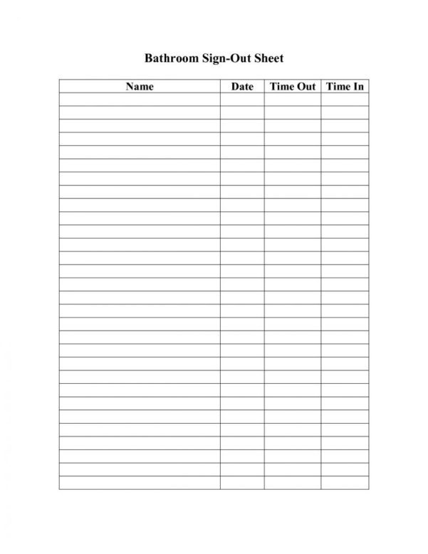 Time Clock Sheet Printable