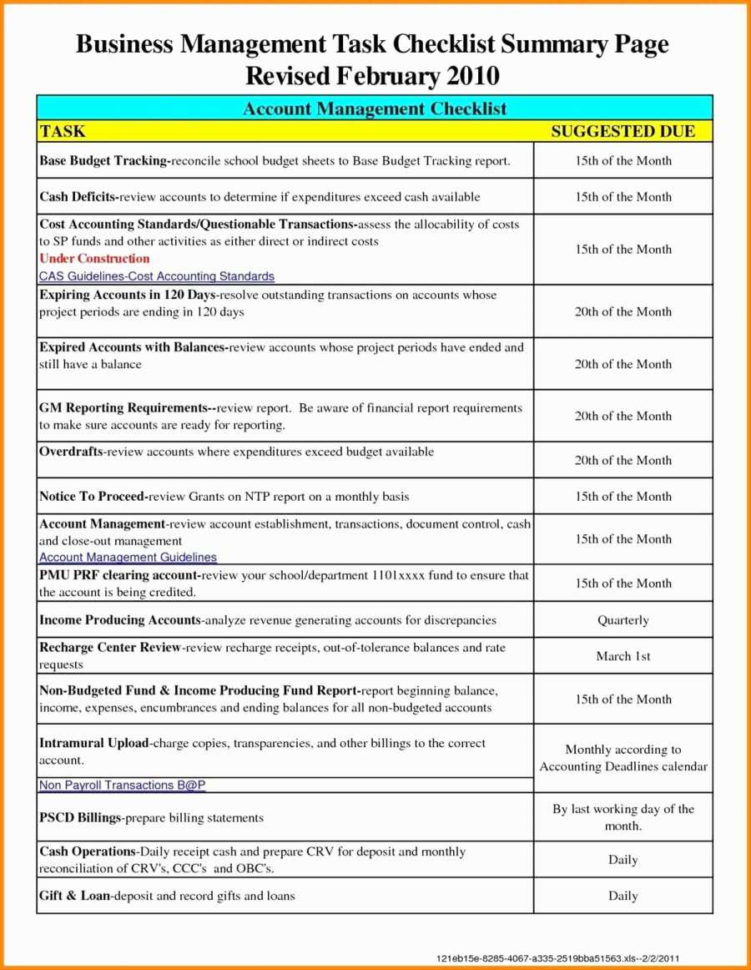 Monthly Accounting Checklist Template Spreadsheet Templates For Busines Monthly Accounting Monthly Accounting Checklist Template