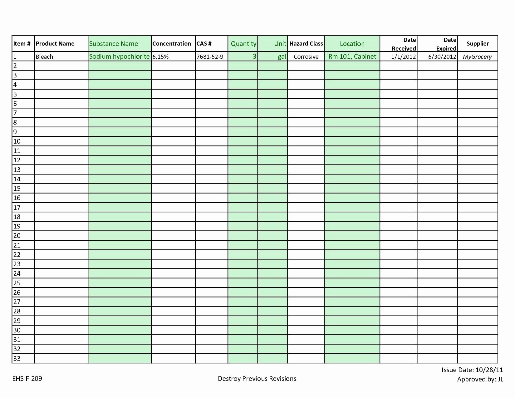 Printable Blank Inventory Spreadsheet Inventory Spreadshee Blank