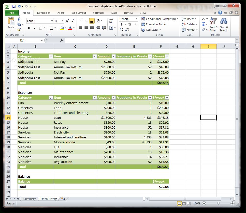 Business Expense Spreadsheet Example