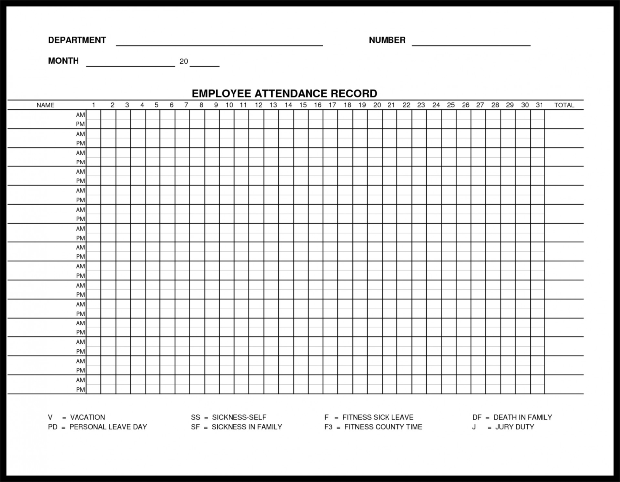 Attendance Spreadsheet Template Excel Spreadsheet Downloa attendance