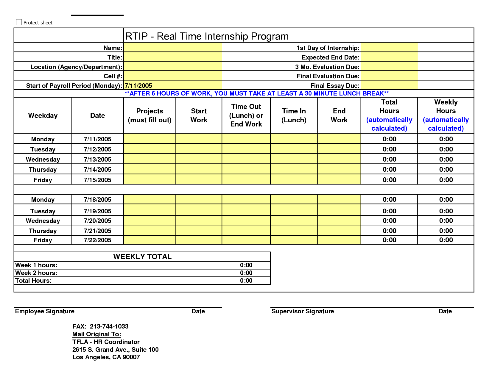 Billable Hours Excel Template