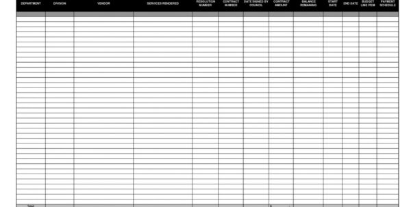 Printable Blank Spreadsheet Printout