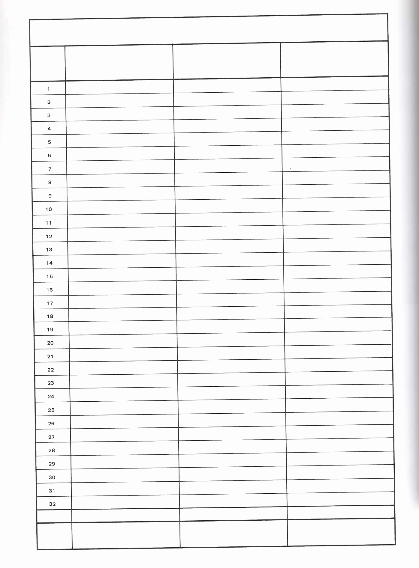 Blank Spreadsheet To Print