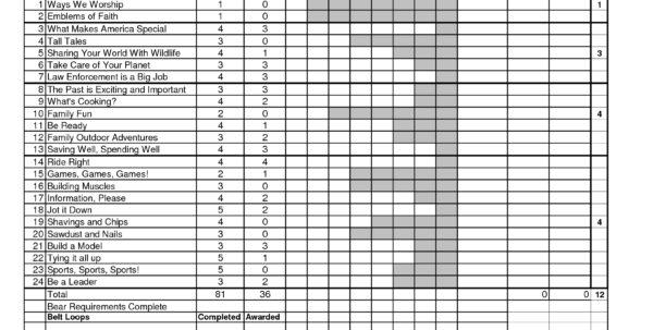 Boy Scout Merit Badge Tracking Spreadsheet Google Spreadshee Boy Scout 