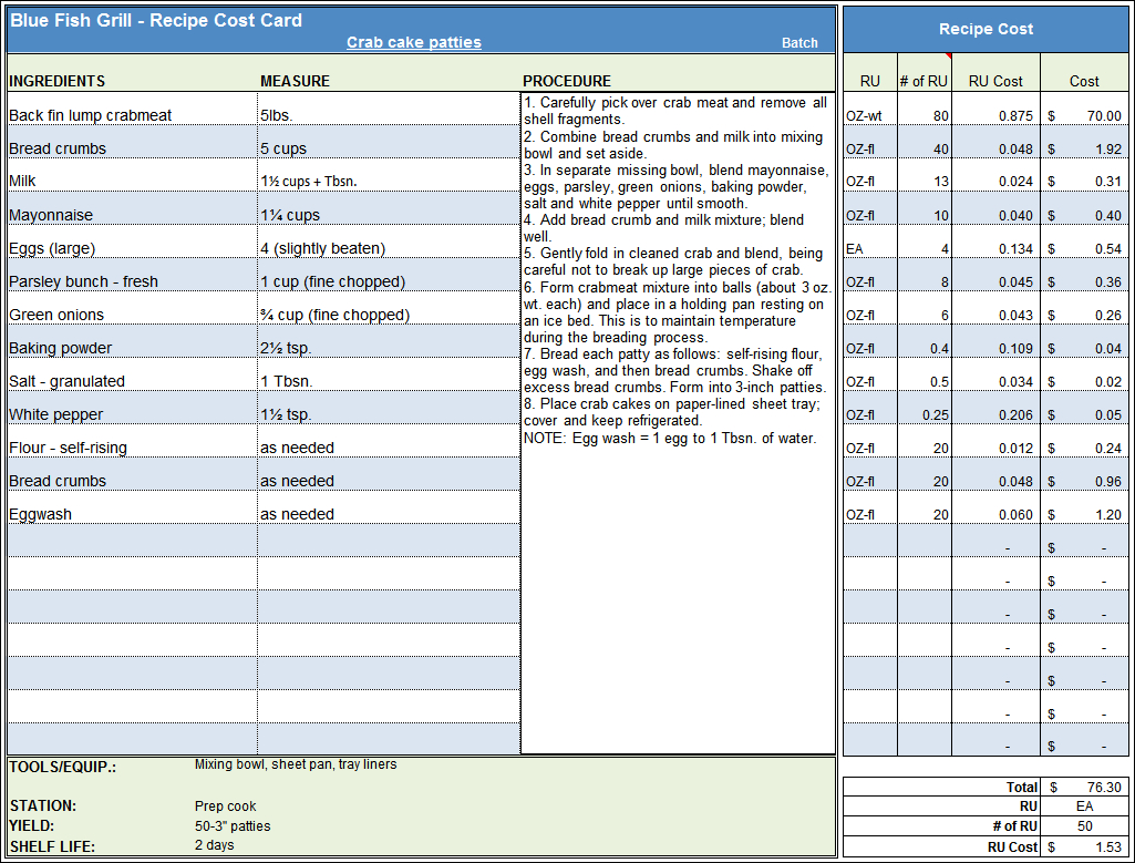 Cake Pricing Excel Spreadsheet With Menu Recipe Cost Spreadsheet 