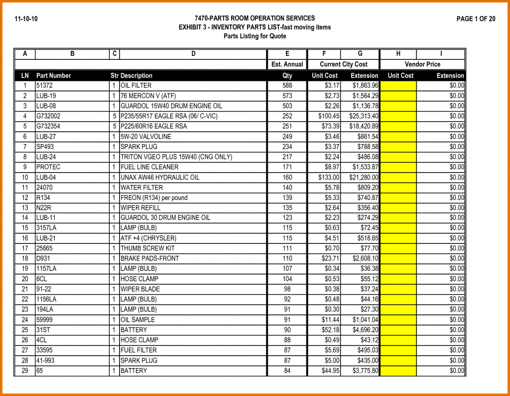 Coffee Shop Inventory Spreadsheet Within Inventory Spreadsheets Bar