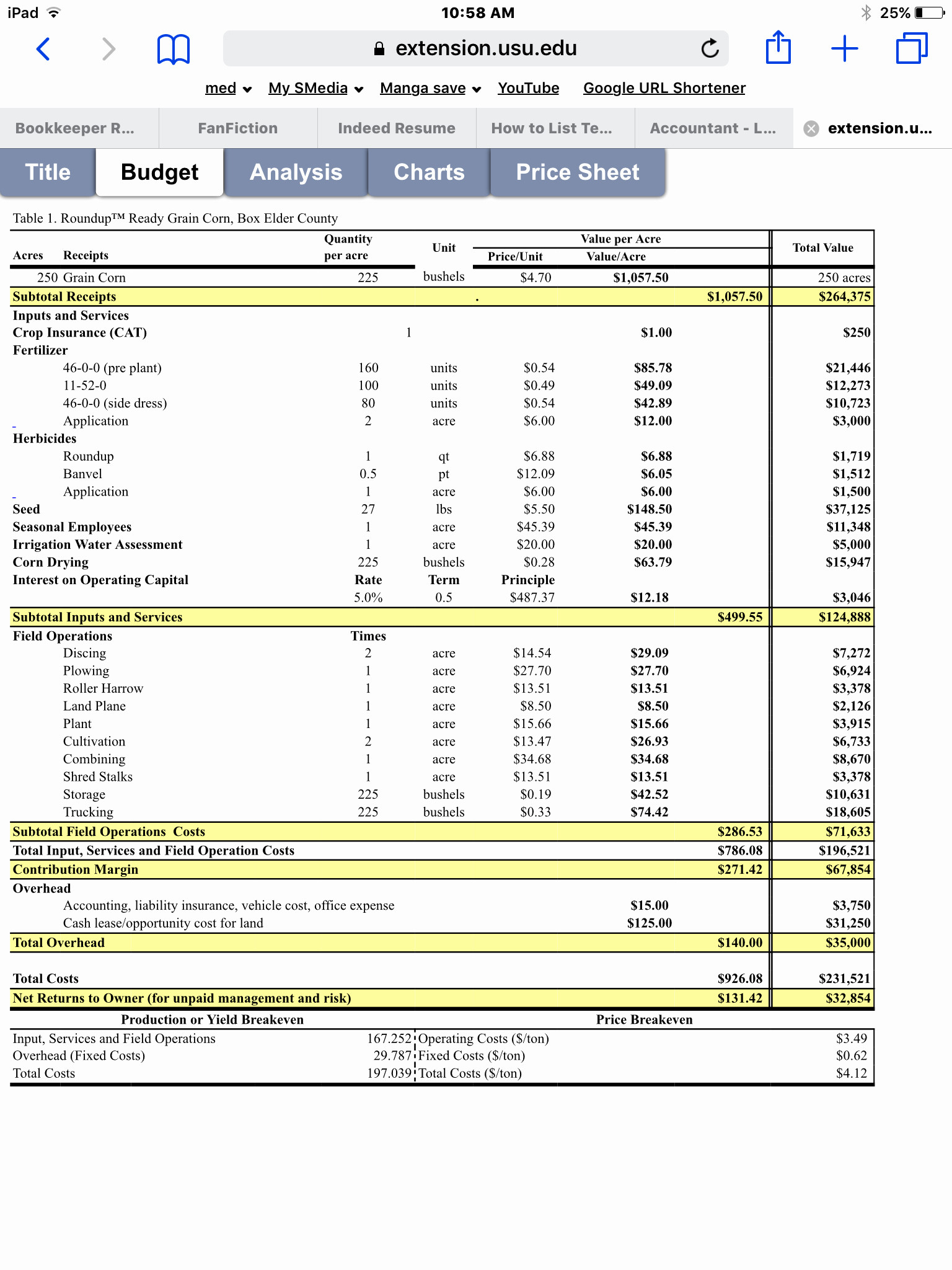 Crop Production Cost Spreadsheet Google Spreadshee Crop Production Cost