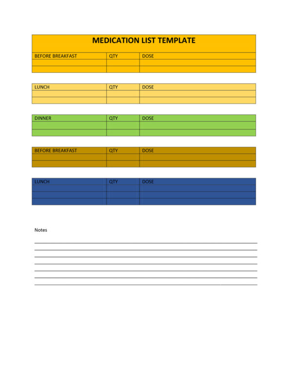 Daily Medication Schedule Spreadsheet Throughout Great Medication