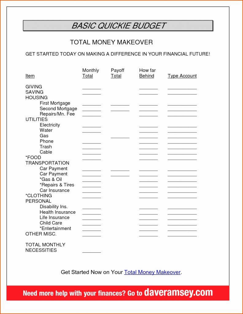 Dave Ramsey Budget Spreadsheet Template Google Spreadshee Dave Ramsey