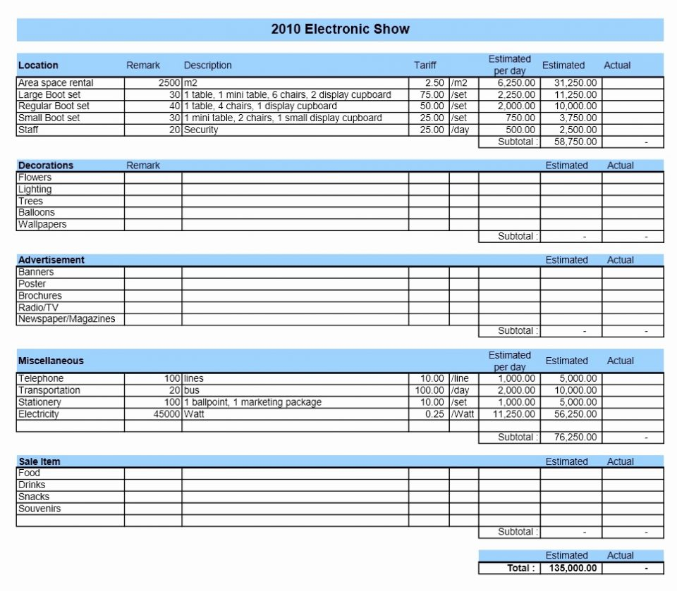 Event Planning Spreadsheet Excel Free Spreadsheet Downloa event