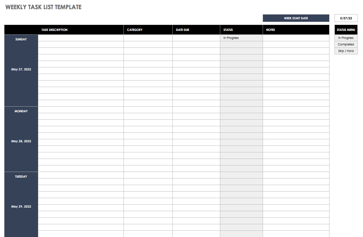 Excel Spreadsheet Task List Template Spreadsheet Downloa Excel 