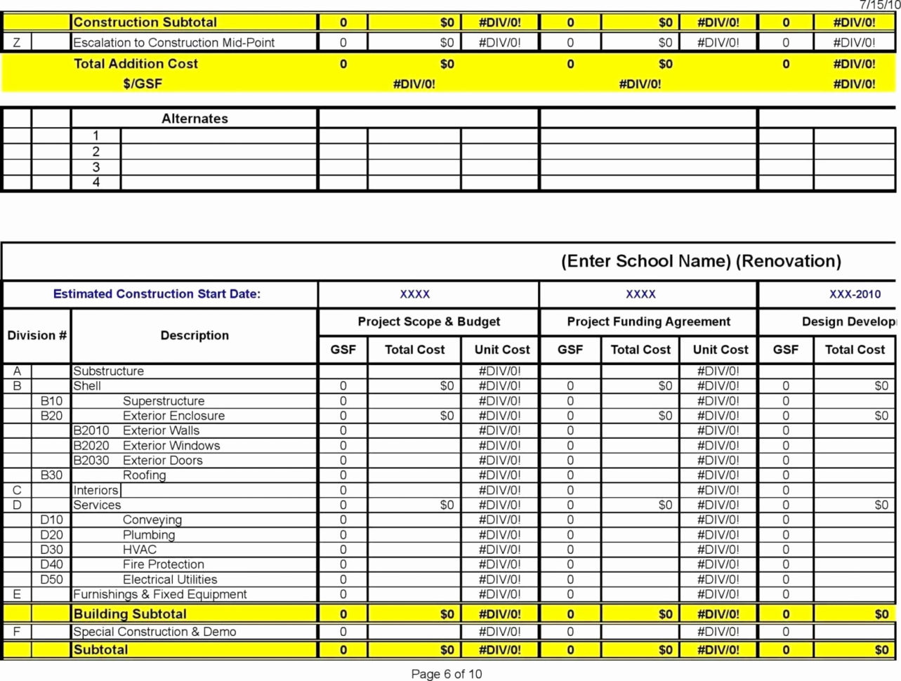 Food Cost Control Excel Template