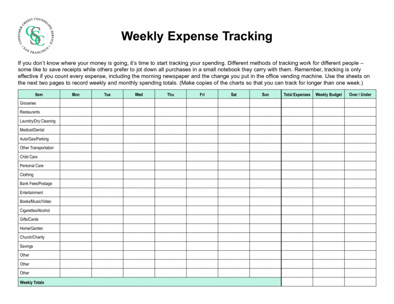 B bi Weekly Budget Editable Worksheet Template Printable