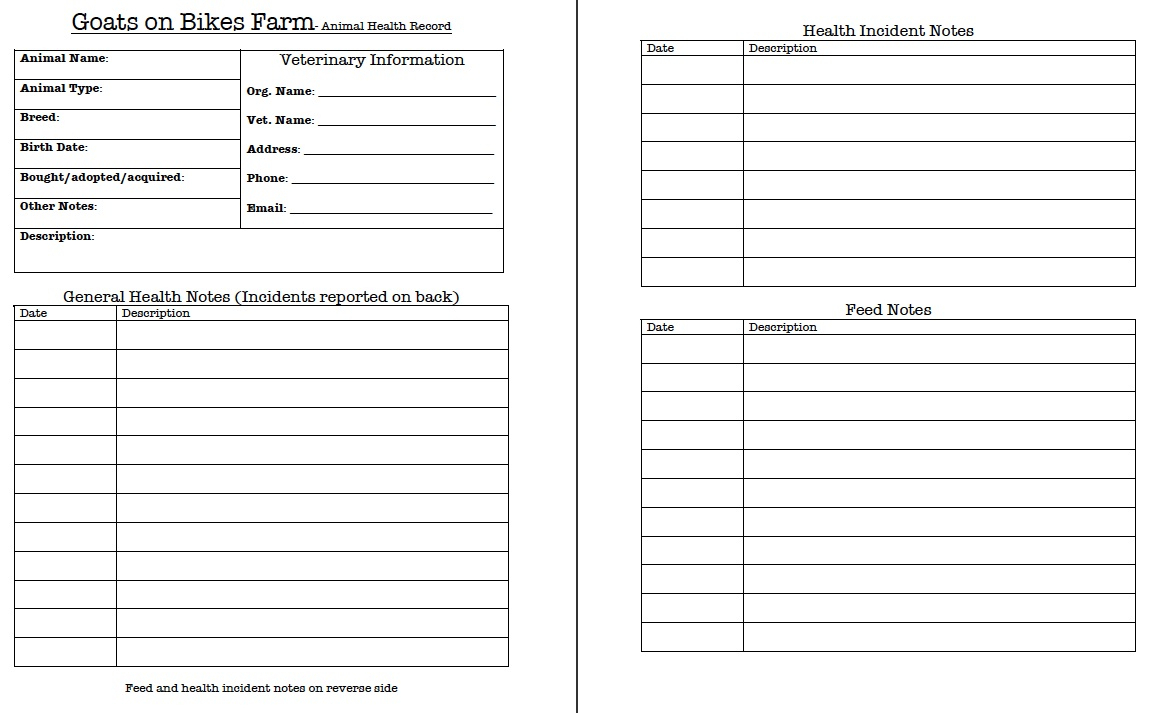 Free Printable Goat Record Keeping Printable Word Searches