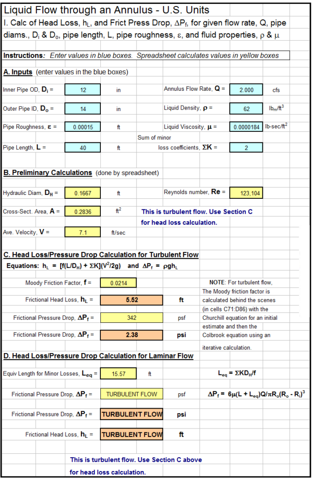 Building Heat Loss Calculation Spreadsheet