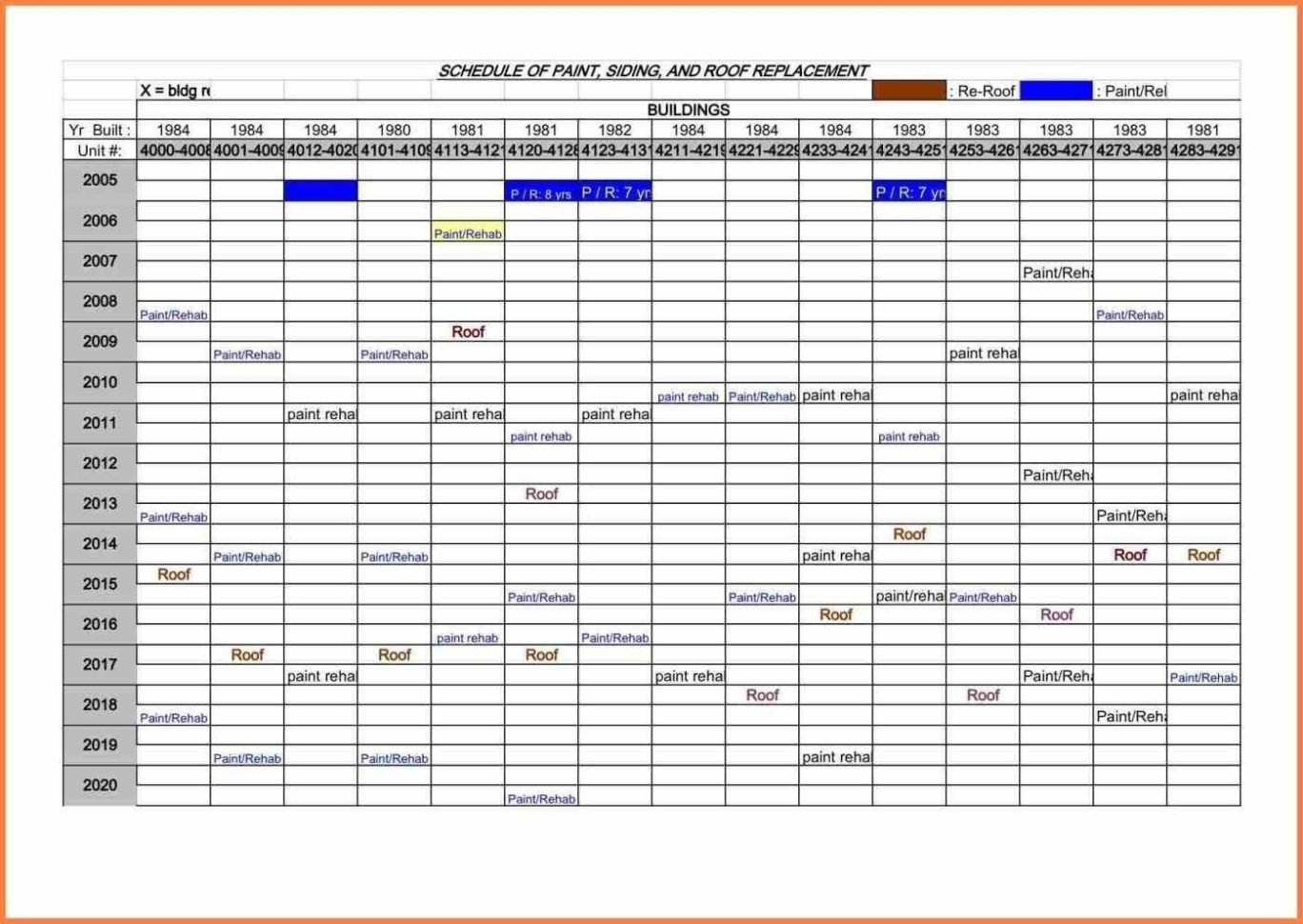 Home Maintenance Schedule Spreadsheet Google Spreadshee Home 
