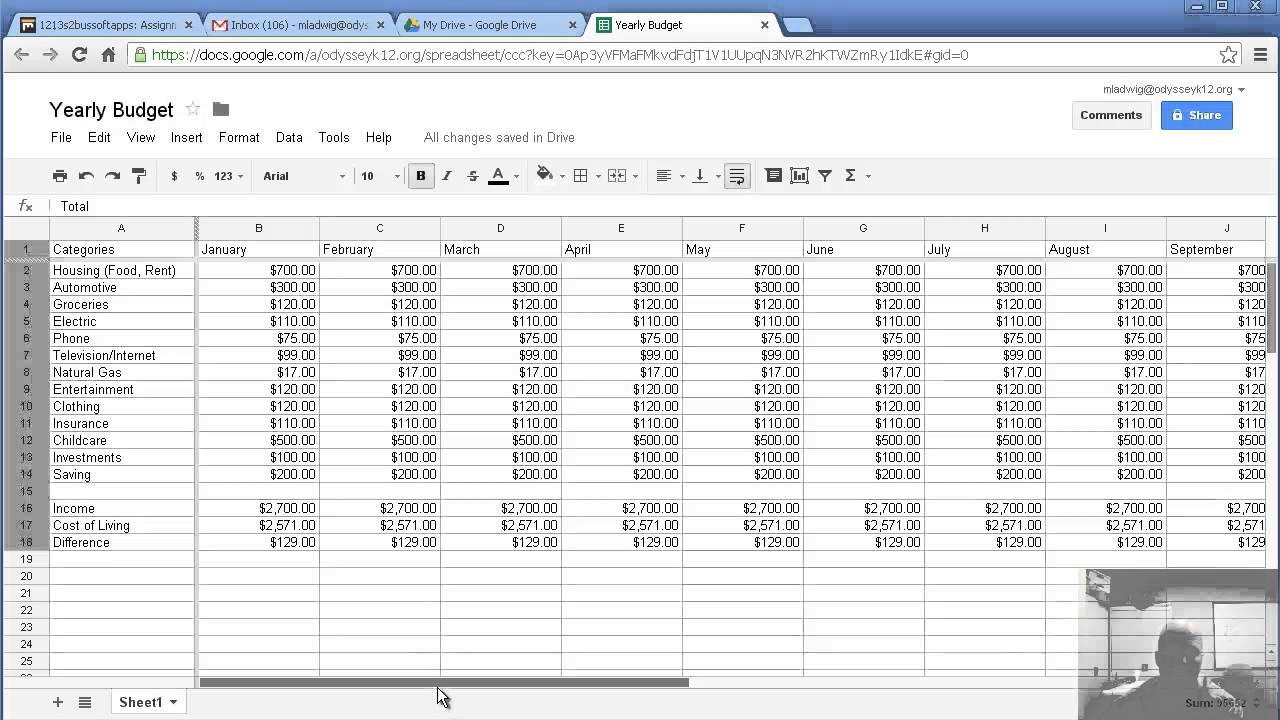 How To Create A Monthly Budget Spreadsheet Google Spreadshee How To 