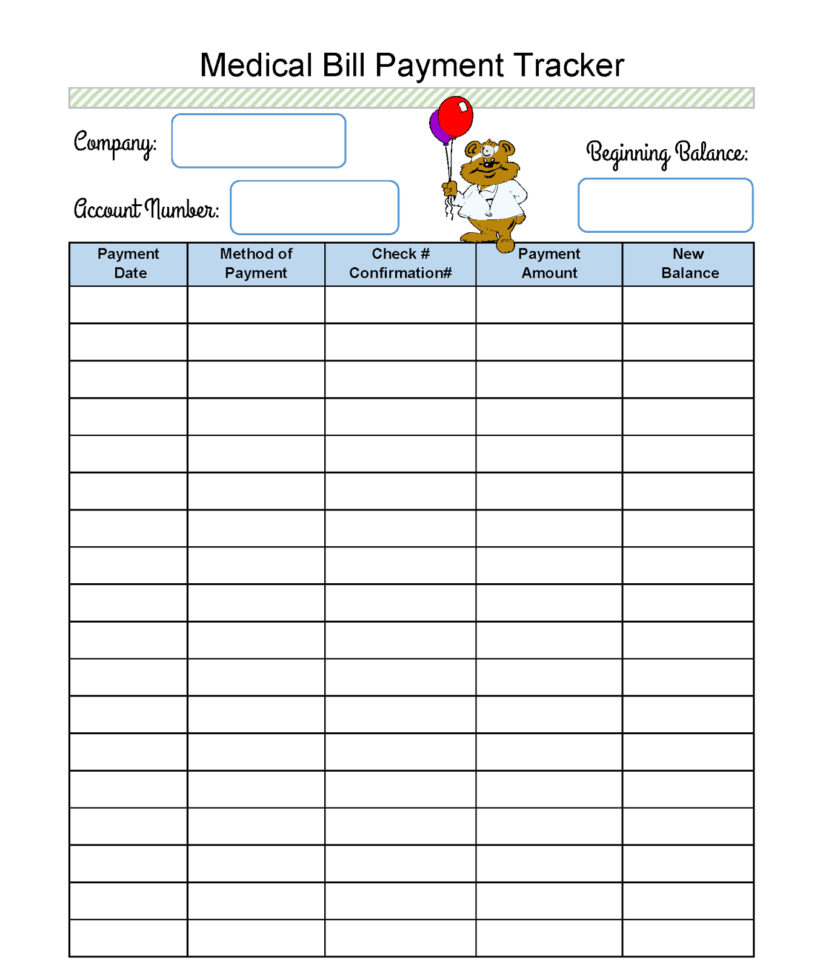 Medical Expense Tracker Spreadsheet Spreadsheet Downloa Medical Expense 