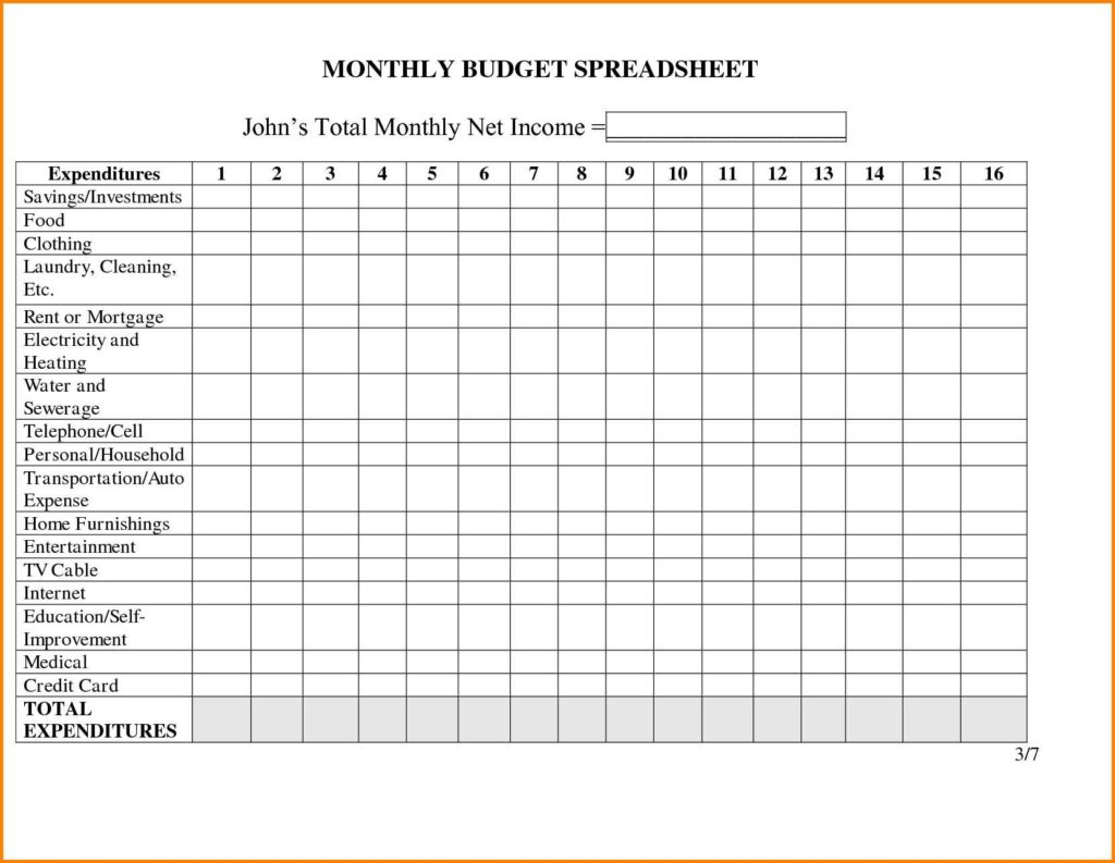 Monthly Living Expenses Spreadsheet Spreadsheet Download Monthly Living Expenses Spreadsheet