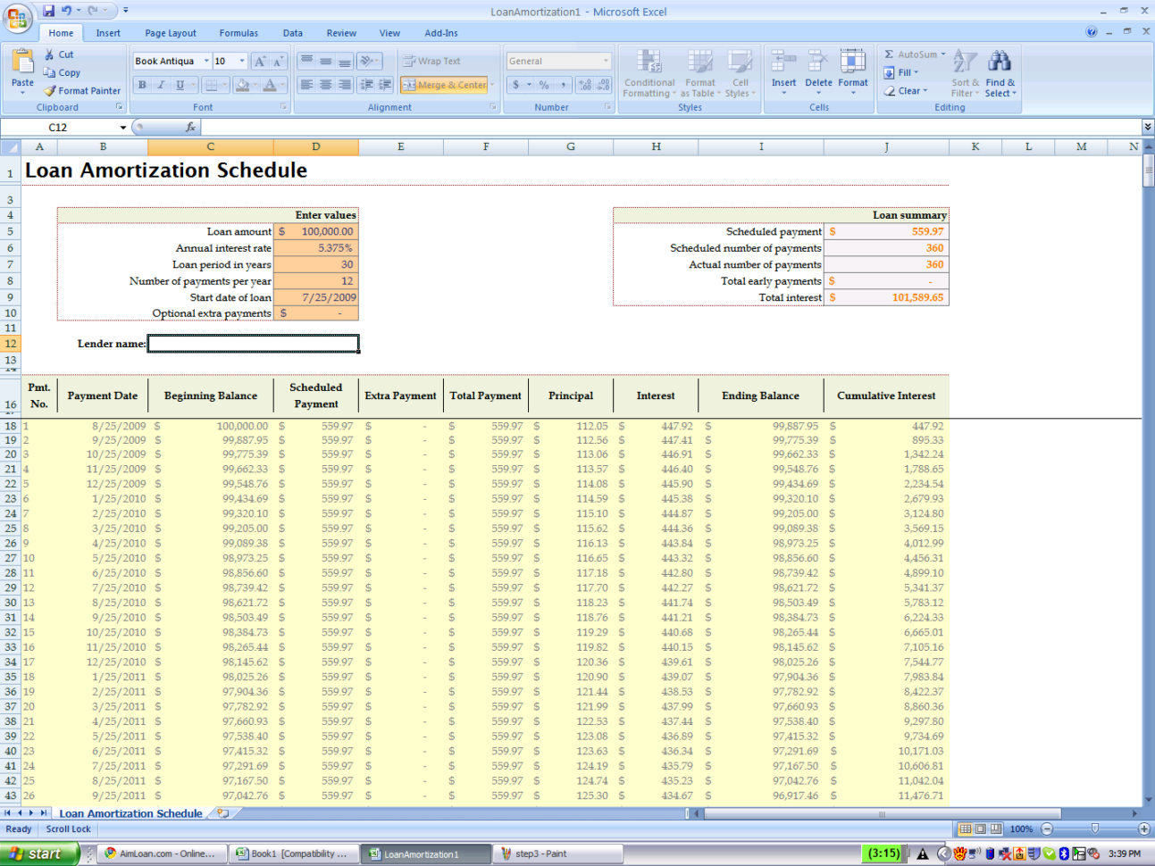 Mortgage Amortization Calculator Extra Payments Spreadsheet Spreadsheet 