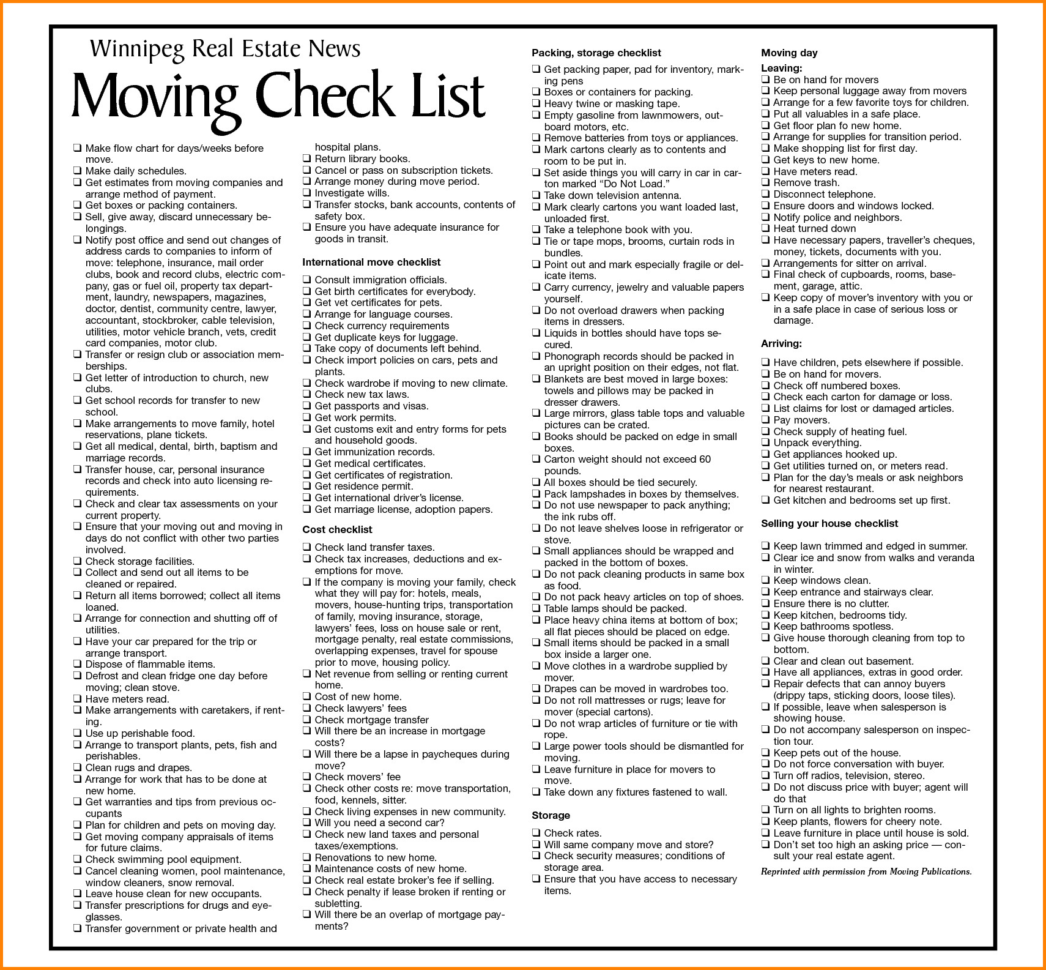 Moving House Checklist Spreadsheet Spreadsheet Downloa Moving House 