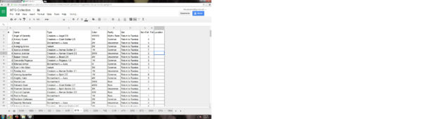 Mtg Spreadsheet Spreadsheet Downloa mtg collection spreadsheet. magic ...